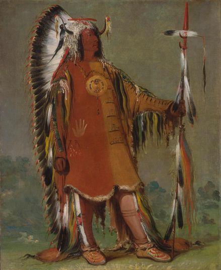 Máh-to-tóh-pa, Four Bears, Second Chief, in Full Dress