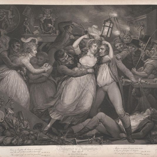 Diligence and Dissipation: The Wanton Revelling with her Companions (Plate7)