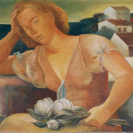 The Artist's Wife with Flowers