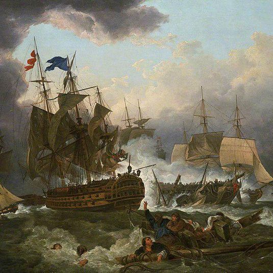 The battle of Camperdown, 11 October 1797