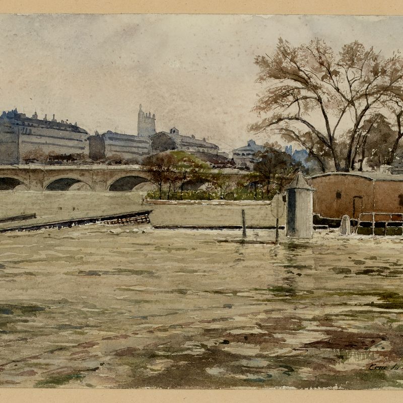 Crue de la Seine le 29 mars 1896