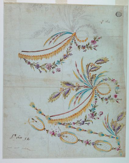 Design for the Lower Front Part of an Overskirt of the "Fabrique de St. Ruf"