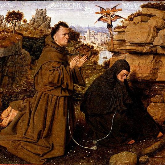 Franciscus van Assisi ontvangt de stigmata (Van Eyck)