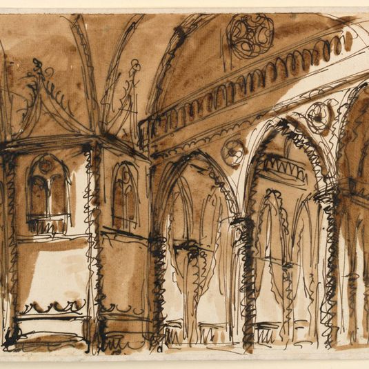 Stage Design for the Interior of a Gothic Building