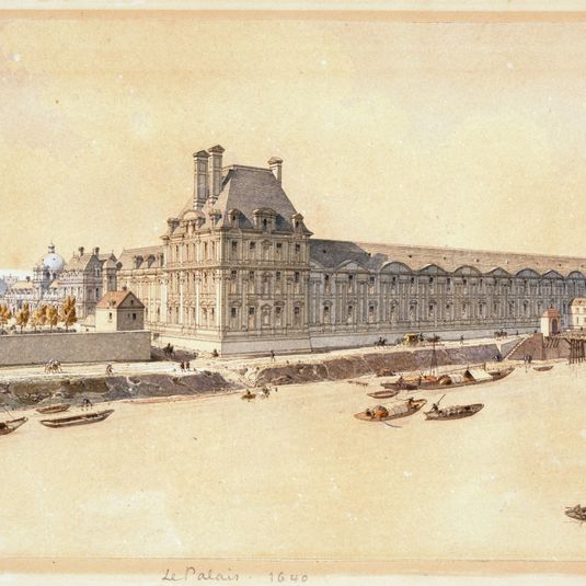 Le Palais des Tuileries en 1640. (Composition rétrospective).