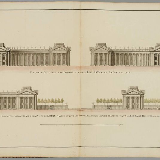 Recueil Marigny : Élévation géométrale du fonds de la place de Louis XV