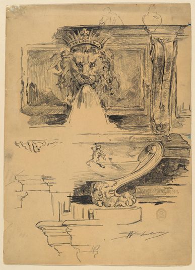 Study of a Fountain, Italy