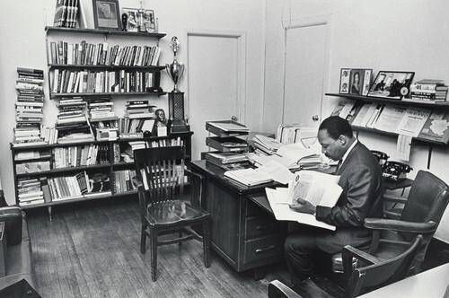 Dr. King in his office at the Southern Christian Leadership Conference Headquarters in Atlanta