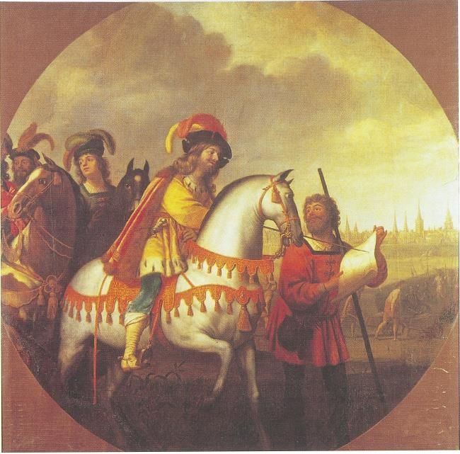 Frederik I at the siege in Copenhagen in 1523 