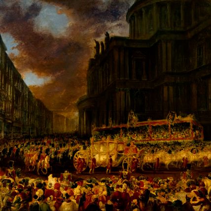 First State Visit of Queen Victoria to the City of London, November 1837, Passing St Paul's