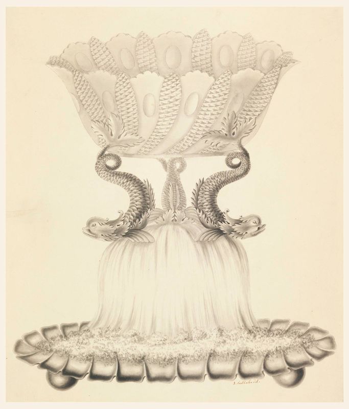 Design for a Silver and Crystal Compote