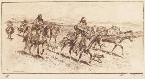 Blackfoot Women Moving Camp