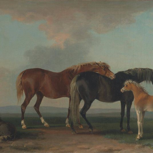Mares and Foals, facing right