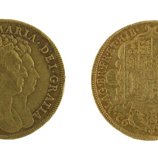 William and Mary 5 guinea coin