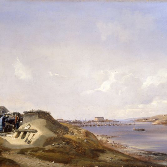 King Frederik VII visits the Church Battery at Sønderborg on 28 April 1848