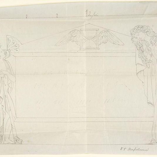Design for a Sarcophagus with Two Mourning Figures