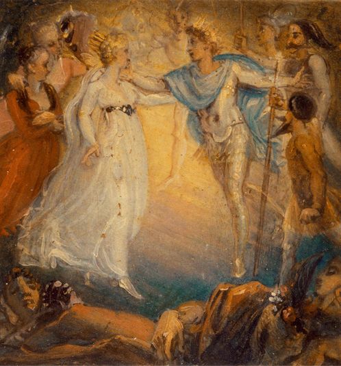 Oberon and Titania from "A Midsummer Night's Dream," Act IV, Scene i