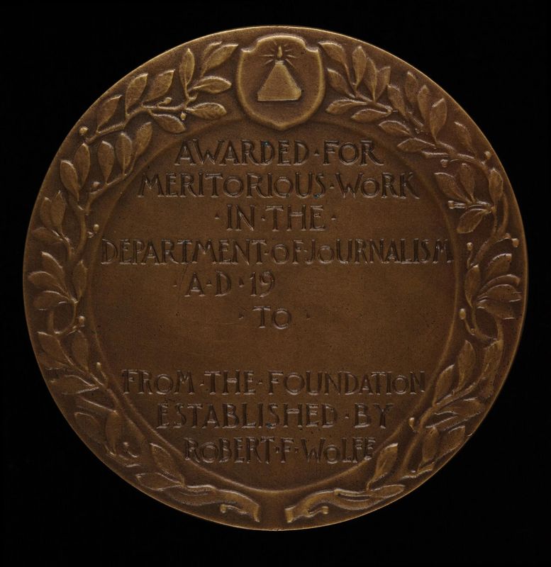 Robert Wolfe Journalism Honor Medal