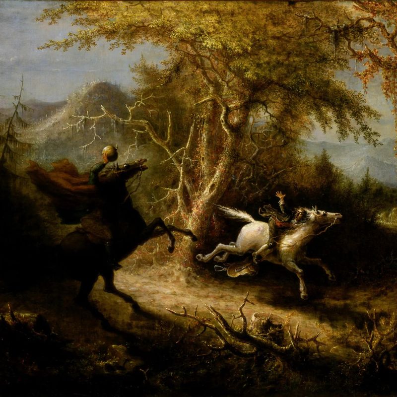 The Headless Horseman Pursuing Ichabod Crane