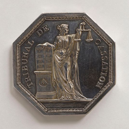 Médaille de fonction de juge au Tribunal de cassation au nom de François-Jacques Busschop (1763-1840), an VIII