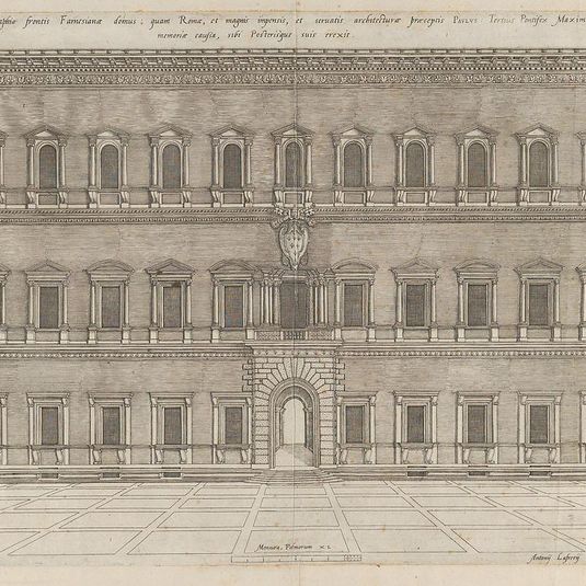 Speculum Romanae Magnificentiae: Exterior of the Farnese Palace