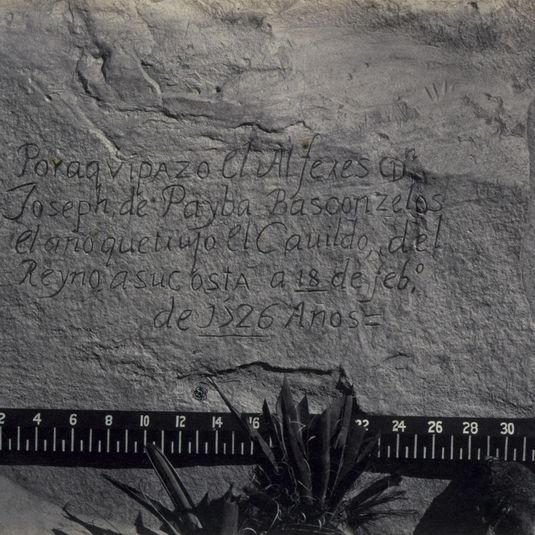 Historic Spanish Record of the Conquest, South Side of Inscription, New Mexico, No. 3 (Wheeler Survey)