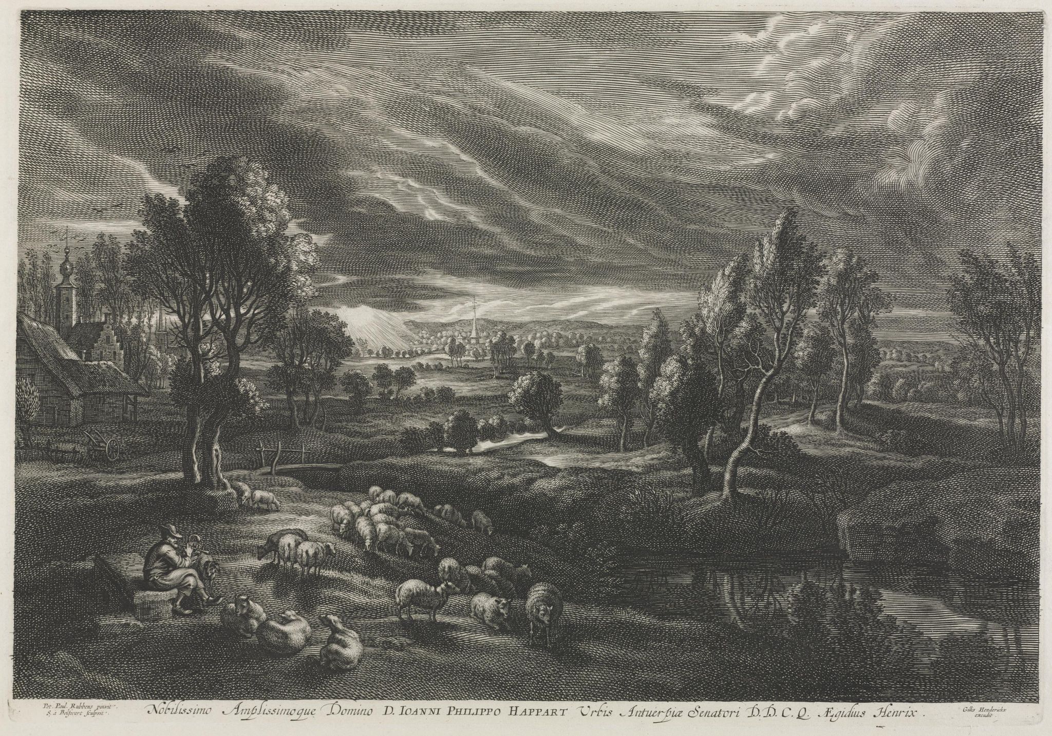 Landscape with Shepherd Playing a Flute