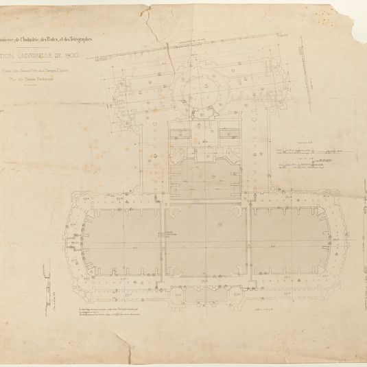 Grand Palais, plan des basses fondations