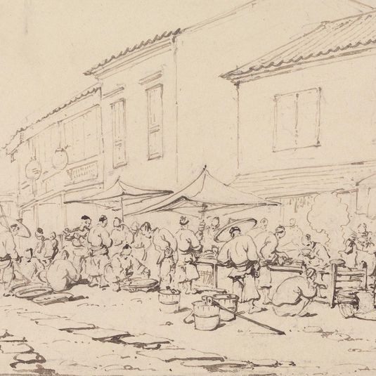 A Market Place and Crowd