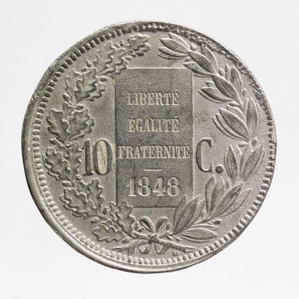 Essai pour la pièce de 10 centimes de franc de la Deuxième République, 1848