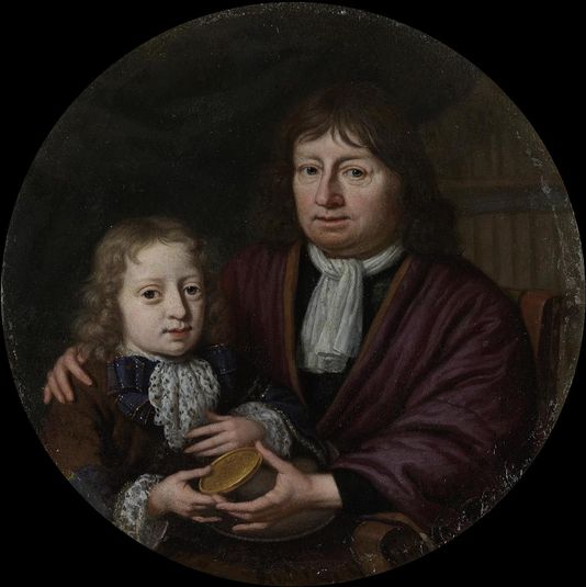 Isaac Pontanus schenkt zijn kleinzoon Hendrik van Beek een gouden penning