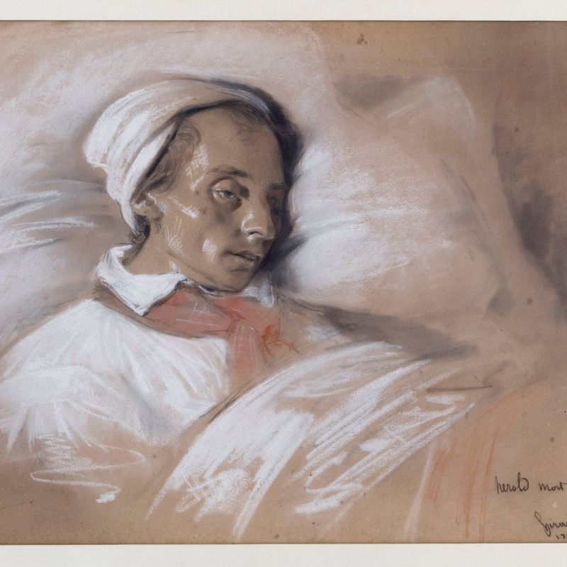 Le compositeur Ferdinand Hérold (1791-1833) sur son lit de mort.