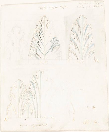 Ornamental Study with Acanthus Motif for "The Stones of Venice"