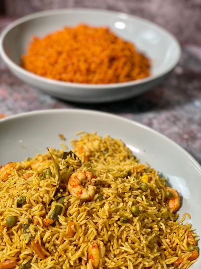 Jollof and Fried Rice from Angry Black Kitchen