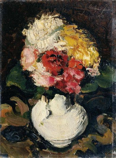 Bouquet of Flowers in White Vase
