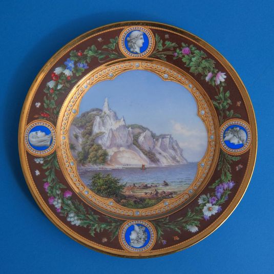 One of a set of six plates, 1867