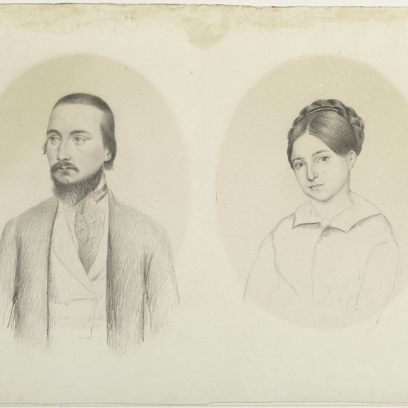 Charles Vacquerie et sa femme (Léopoldine Hugo) en 1843