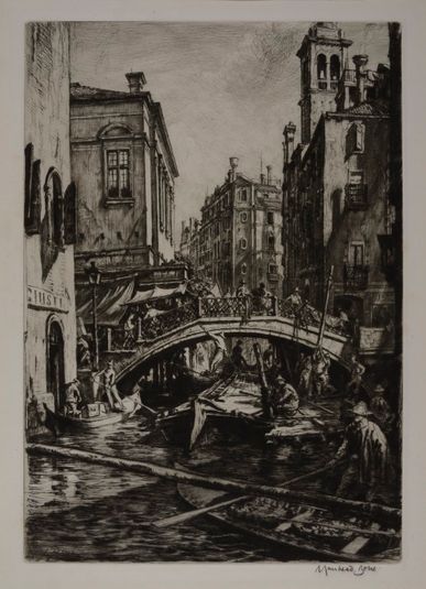 Canal and Bridge of S.S. Apostoli, Venice