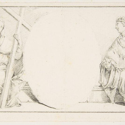 Allegorical Figures of Religion and Venice Flanking an Empty Cartouche