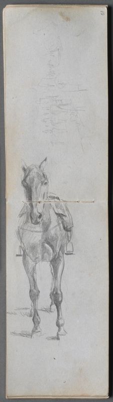 Sketchbook, page 56 & 57: Study of a Horse
