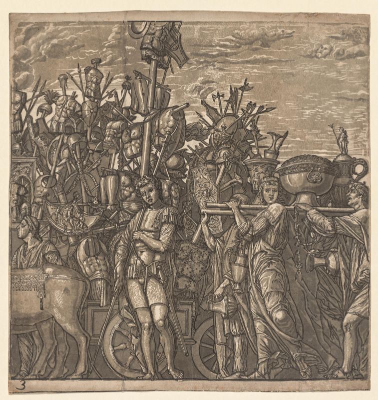 The Triumph of Julius Caesar:  Soldiers Marching with Trophies of War