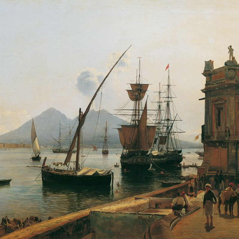 The Port of Naples with Vesuvius