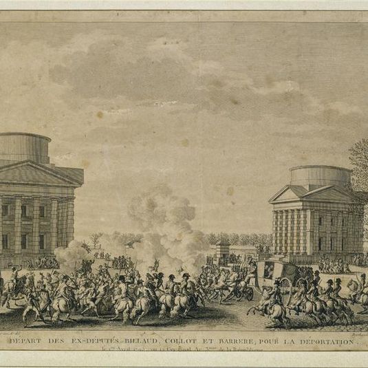 Départ des ex-députés Billaud, Collot et Barrère pour la déportation le 1er avril 1795