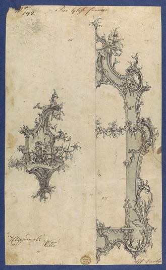 Pier Glass Frames, in Chippendale Drawings, Vol. I