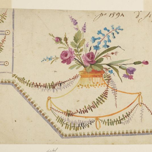 Design for Embroidered Waistcoat, pattern 1594 of the Fabrique de St. Ruf