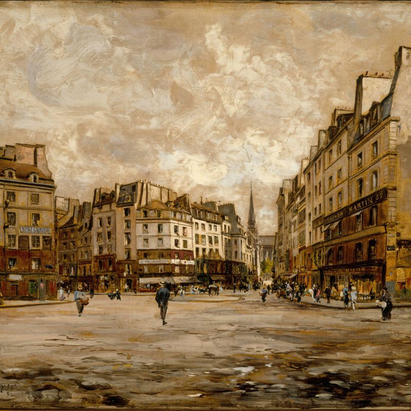 La Place Maubert, en 1888