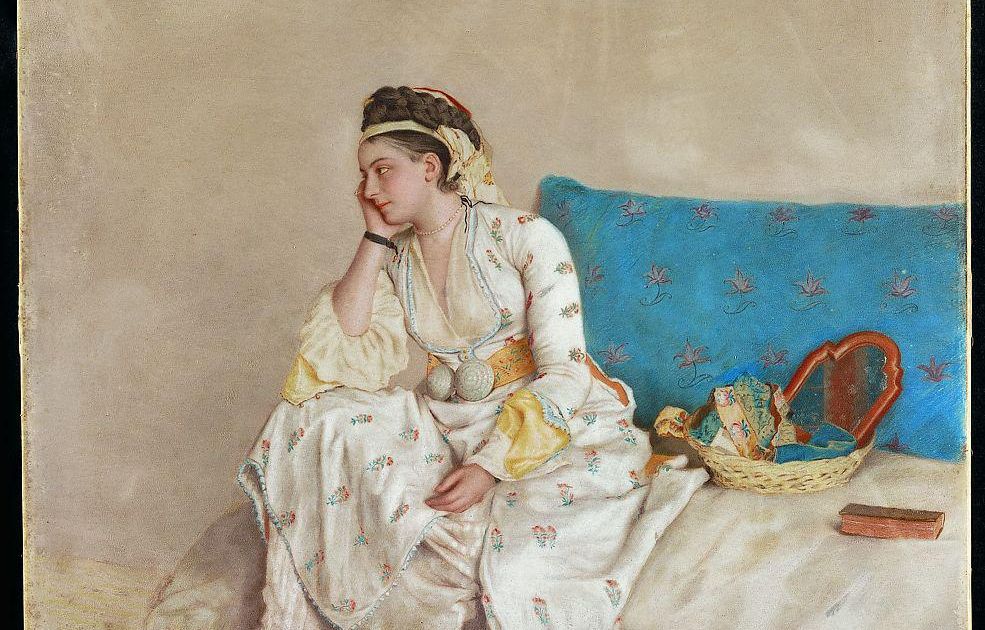 Jean Etienne Liotard  Woman in Turkish Dress, Seated on a Sofa