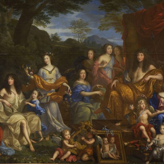 Mythological portrait of Louis XIV and the royal family