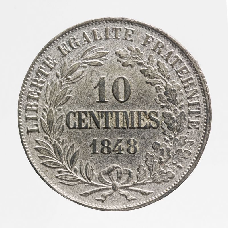Essai pour la pièce de 10 centimes de francs de la Deuxième République, 1848