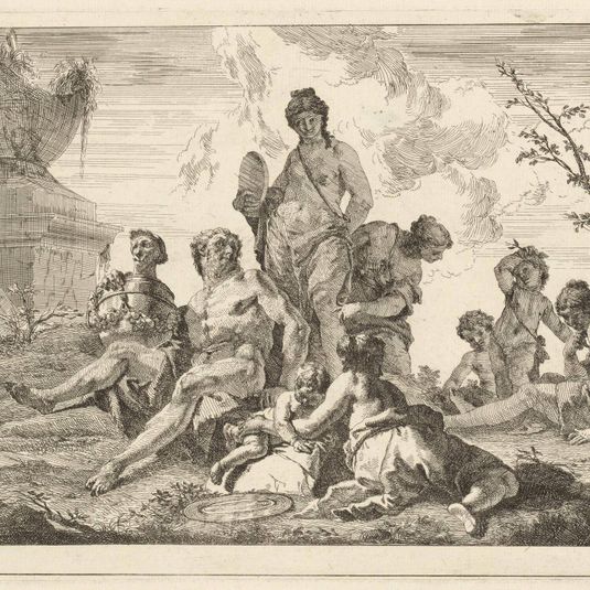 Venus and Vulcan with Three Nymphs and Three Cupids